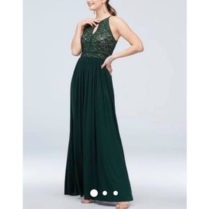 Dark green prom dress